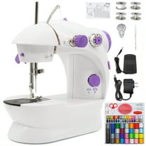 ROMUCHE Mini Portable Sewing Machine with Built-in Table Lamp (111 Pieces)