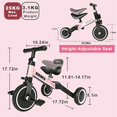 KORIMEFA 3 in 1 Kids Tricycle for 14 year olds, Toddler Bike Kids
