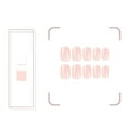thumbnail image 4 of Square Press On Nails Short White French Tip Nude Glue On Acrylic Fake Nails for Girls Women, 4 of 6