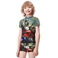 thumbnail image 2 of Transformers Boys 2-Piece Swimsuit Set, Short Sleeve Rash Guard & Swim Trunks, 2 of 7
