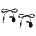 thumbnail image 1 of Conjunto de 2 micrófonos de solapa XLR de , micrófono de condensador de solapa con cámara de para teléfono inteligente videocámara PC Hugo  micrófono de solapa, 1 of 9