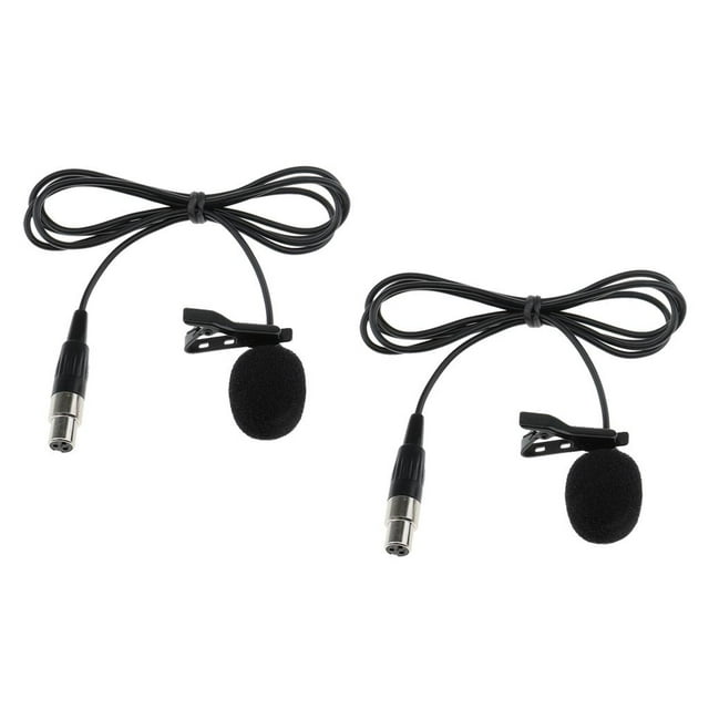 Conjunto de 2 micrófonos de solapa XLR de , micrófono de condensador de solapa con cámara de para teléfono inteligente videocámara PC Hugo micrófono de solapa