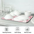 thumbnail image 7 of Pink Flowers Floral Dish Drying Mat Microfiber Kitchen Pad Large Counter Absorbent Dish Mats Drainer Rack 16"x18", 7 of 7