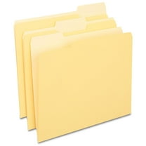 Staples Colored Top-Tab File Folders 3 Tab Yellow Letter Size 100/Pack 224535
