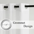 thumbnail image 2 of Non-See-Through Patio Sliding Door Sheer Curtain, W100 x L84 in, Privacy & Light Filtering Room Divider, Curtian for Sliding Glass Door, Bedroom, Living Room, Elegant Big Drape, White, 1 PC, 2 of 9