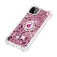 thumbnail image 4 of Funda para Samsung Galaxy A22 5G con Brillo Líquido Flotante, Purpurina, Parachoques y Anillo Giratorio Soporte, 4 of 5