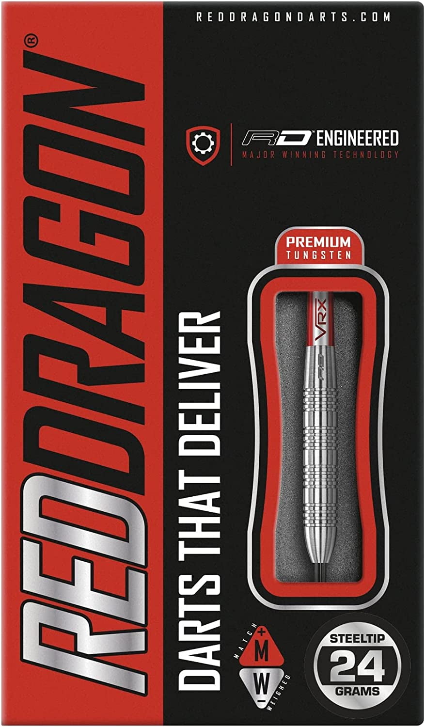 RED DRAGON - Hell Fire B 24 gram Tungsten Professional Darts Set with Flights and Shafts
