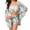 White, variant on Njoeus Women's Hawaiian 3 Piece Outfits Swimsuit Set Floral Cardigans Beach Cover Up Crop Top Shorts Bathing Suits Summer Swimwear