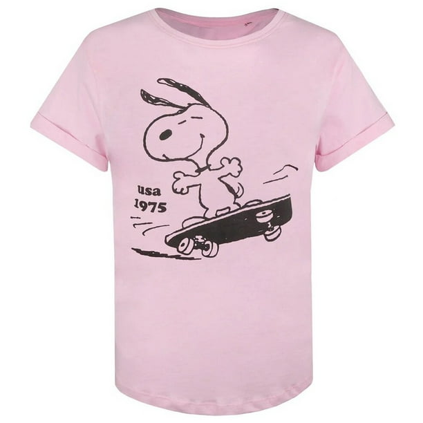 Peanuts Womens Snoopy Skateboard T-Shirt