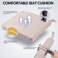 thumbnail image 5 of Sour Citrus Swivel Patio Dining Chairs with Cushions, Textilene Fabric Outdoor Dining Chairs Set of 2 for Garden, Backyard, 5 of 7