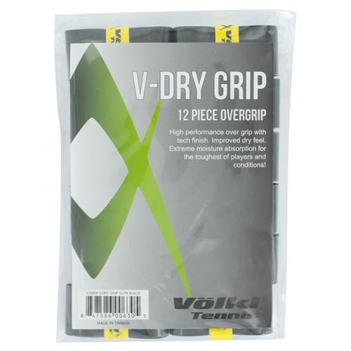 VOLKL V-Dry Grip | Overgrip | High Performance Tennis Grip (Neon Yellow, 12 pack)