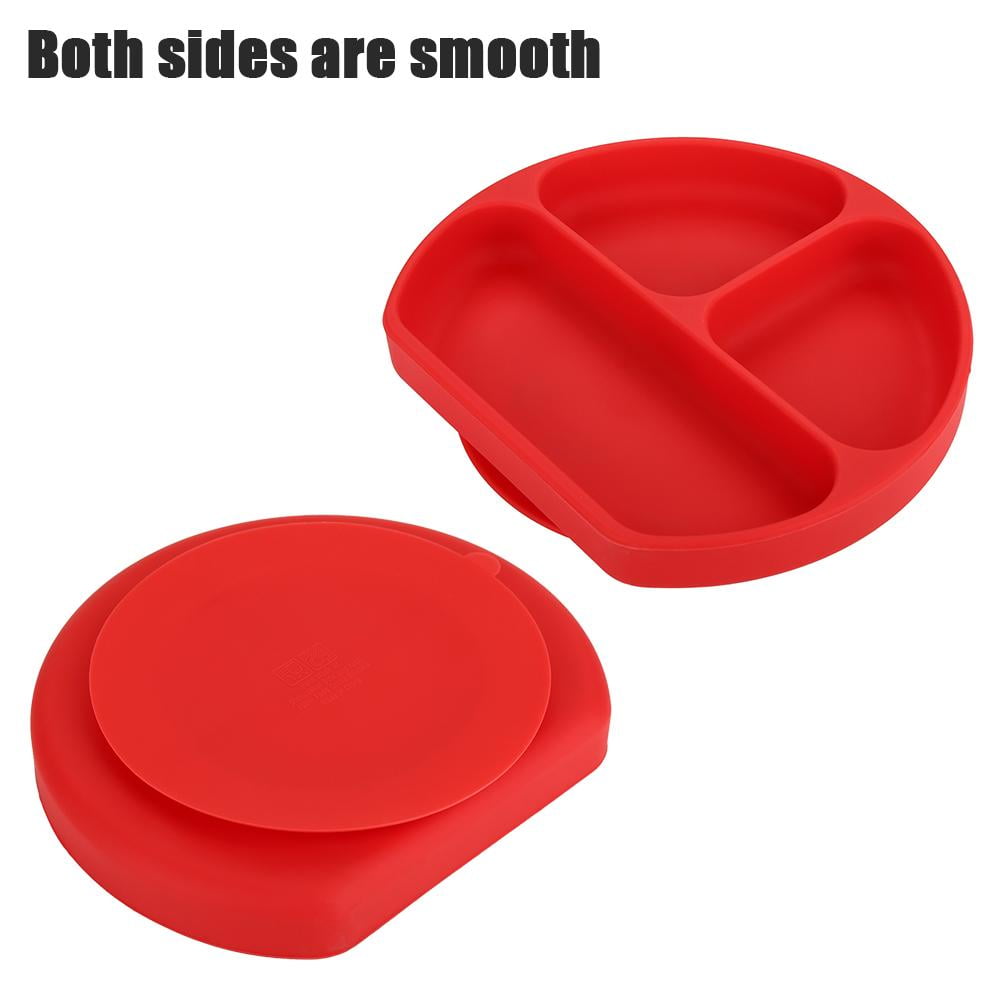 LYUMO Silicone Divided Toddler Plates DIY Complementary Food Placemat