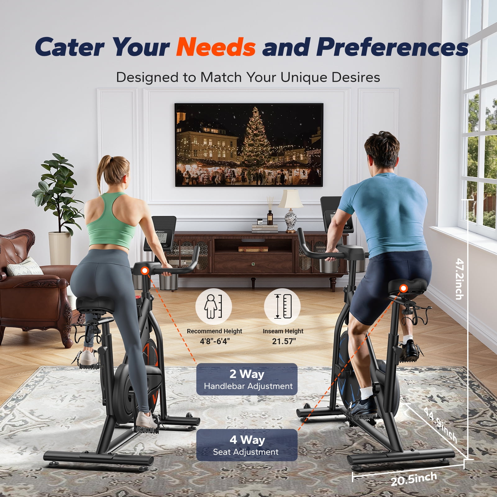 MERACH Exercise Bike, Stationary Bikes for Home, Magnetic Indoor Cycling Bike with Self-developed APP, 330lbs Capacity & Comfortable Seat Cushion & Tablet Mount for Weight Loss Gym Cardio