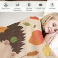 thumbnail image 3 of ARISTURING Cute Hedgehog and Mushroom Pattern Blanket Flannel Throw Blankets Soft Plush Blanket for Bed Sofa Couch Adults Kids, 3 of 6