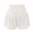 thumbnail image 5 of Linen Shorts for Women Summer Elastic High Waisted Loose Wide Leg Casual Boho Beach Shorts Vacation Outfits, 5 of 6