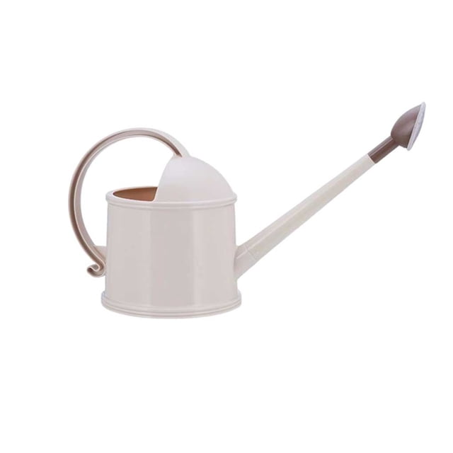 Inteprter Regadera de 3,5 l con asa, caño largo, plantas, flores, jardín, botella rociadora, hervidor de agua, hogar, balcón, patio interior y exterior Jardín y Patio Beige Inteprter HA066327-04