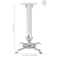 thumbnail image 4 of VIVO Universal Extended Ceiling Projector Mount | Height Adjustable (White), 4 of 6