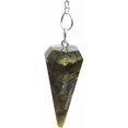 thumbnail image 4 of Karma Gems Labradorite Pendulum - Hexagonal Pointed Reiki Chakra Dowsing for Divination -Pendulum Necklace with Sterling Silver Chain and Crystal Ball - Perfect for Tarot, Wicca, Grid Meditation, 4 of 8