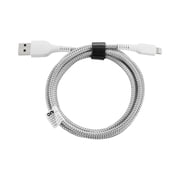 onn 6ft Lightning to USB-A Braided Charging Cable, MFI Certified, White - Compatible with iPhone 14/13/12/11/X/XR/XS/8/7/6/5, iPad, Airpods and more