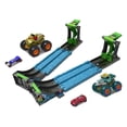 thumbnail image 5 of Hot Wheels Monster Trucks Roarin' Rumble Playset with 2 Toy Trucks, 2 Cars & 2 Launchers, 5 of 7