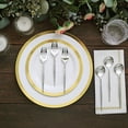 thumbnail image 3 of BalsaCircle 24 Silver Disposable 6" Premium Plastic Cutlery Spoons Forks Set Party Events Tableware Decorations, 3 of 8
