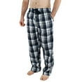 thumbnail image 1 of Comfy Lifestyle Mens Lightweight Flannel PJ Pajama Sleep Bottom Lounge Pants (X-Large, FN11 Navy/Grey/White), 1 of 4