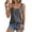 Black, variant on Tank Tops for Women Summer Sleeveless Loose Fit Crewneck Tops Button Solid Color Basic Tee