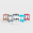thumbnail image 4 of Shine Company Adirondack Indoor/Outdoor Square Resin End Table in Blue, 4 of 5
