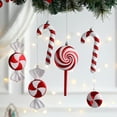 thumbnail image 5 of 1 caja de adornos navideños para el hogar 2023, piruleta grande, bastón de caramelo, colgante para árbol de Navidad, regalos de Navidad, adornos de Año Nuevo, 5 of 5