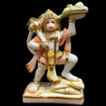 thumbnail image 5 of New Hanuman Statue, Multicolor 6 inches Hand Painted Marble Blessing Bajrang Bali Figurine, Natural Powerlifter Hindu Monkey god of Devotion, Strength, Bhakti, Perfect for Small Home Temple Decoration, 5 of 5