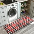 thumbnail image 3 of Red Black White Checkerboard Checkered Pattern Kitchen Rug Mat,Kitchen Runner Rugs Non Skid Washable,Decorative Kitchen Floor Mats for Kitchen,Sink,Laundry,17"x47.2", 3 of 7