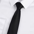 thumbnail image 2 of Corbatas de seguridad negras con clip en la corbata para hombres y mujeres, corbata negra mate, corbata fúnebre negra, accesorios para ropa Feliz Sencillez, 2 of 5