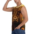 thumbnail image 3 of Fotbe Sunset Sunflower Cow A Men's Camiseta sin Mangas Estampada para Hombres, Playera Casual para Gimnasio, Entrenamiento, Playa-Medium, 3 of 7