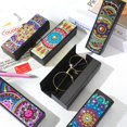thumbnail image 3 of Estuche para anteojos de sol con pintura de diamantes Copkim, 6 unidades, cuero PU, 3 of 6