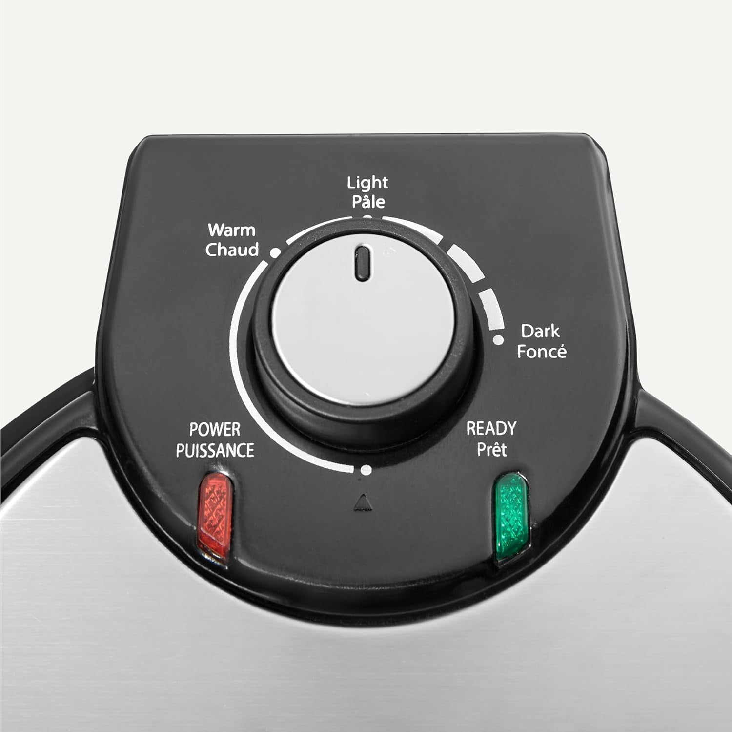 Waffle Iron, Mini Belgian Waffle Maker with Round 8-Inch Ceramic Nonstick Plate, Adjustable Browning Control, Cool Touch Handle, Vertical Storage, 8 Inches, Black