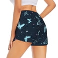 thumbnail image 2 of Uemuo Beautiful Butterflies Pattern Women's Athletic Shorts High Waisted Running Shorts with Liner Pockets Gym Elastic Workout Shorts-XX-Large, 2 of 9