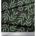 thumbnail image 2 of Soimoi Gray Cotton Duck Fabric Pecan Leaves Print Fabric by the Yard 42 Inch Wide, 2 of 3