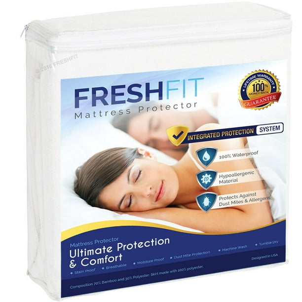 FRESHFIT Premium Waterproof Noiseless Mattress Protector ...