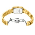 thumbnail image 5 of GOLDEN HOUR Women's Rectangular Quartz Watch, Gold Tone Stainless Steel Band, 5 of 7