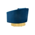 thumbnail image 4 of Safavieh Couture Joaquin Velvet Swivel Barrel Chair - 32.5" W x 32.1" L x 30.1" H Navy, 4 of 6