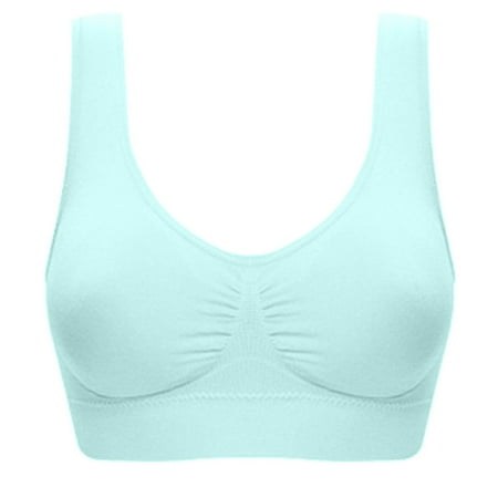 

CLZOUD Curvy Lingerie for Women Green 2PCS Women Comfortable Breathable Bra Fitness Workout Yoga Shaping Underwear Xxl