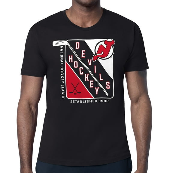 Men's Starter Black New Jersey Devils Shield Graphic T-Shirt