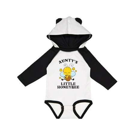 

Inktastic Cute Bee Aunty s Little Honeybee with Stars Gift Baby Boy or Baby Girl Long Sleeve Bodysuit