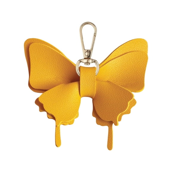 Modern Simulated Leather Butterfly Keychain Bag Decor Holder for Outdoor & Casual