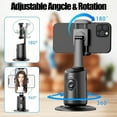 thumbnail image 3 of Shoplyhube Trépied de Téléphone Intelligent avec Suivi IA, Suivi Automatique du Visage Rotation à 360°, Contrôle à Distance/gestuel, Aucune Application pour iPhone Android Vlog, 3 of 7