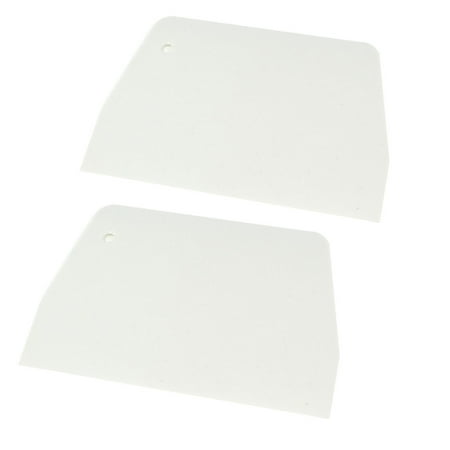 Pizza Dough Equipment - White Hard Plastic Sticky Dough Scraper Cake Pizza Cutter 2 Pcs