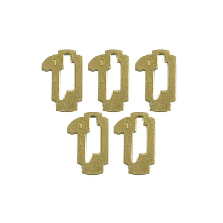 - 5pcs Gold Tone Car Lock Reed Key Cylinder Plate Gasket Replacement for Toyota