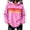 Pink, variant on Women's Retro Stripe Hoodie Pullover Long Sleeve Colorful Casual Sweatshirt Top