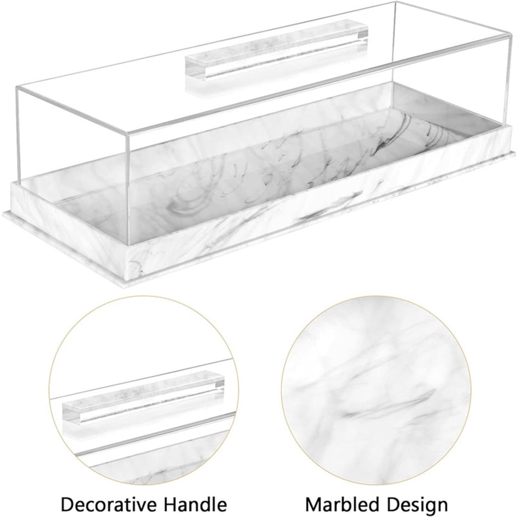 Acrylic Rectangular Cake Display Container Fashion Cake Tray with Cover