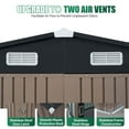 thumbnail image 2 of Clouddwell 10x12 ft. Outdoor Storage Shed with Base, Brown Metal Garden Shed with Double Lockable Doors for Backyard, Patio, 2 of 8